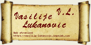 Vasilije Lukanović vizit kartica
